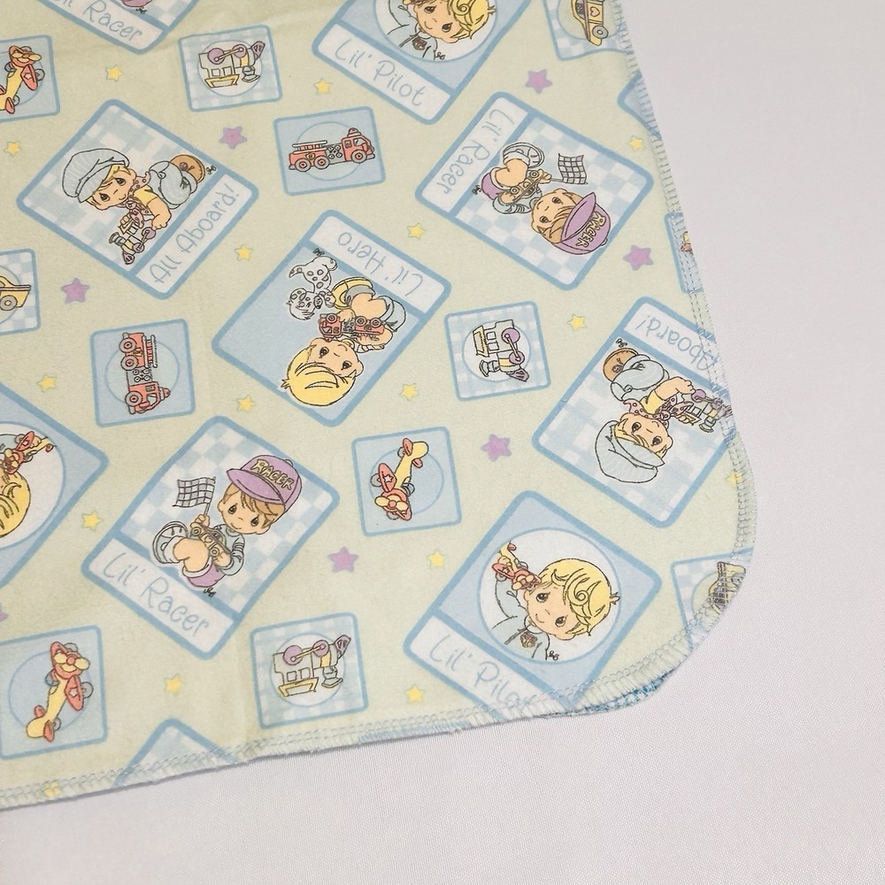Precious Moments Handmade Baby Blanket 43x28 Lil Pilot Racer Hero Crib Quilt - Picture 14 of 16